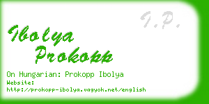 ibolya prokopp business card